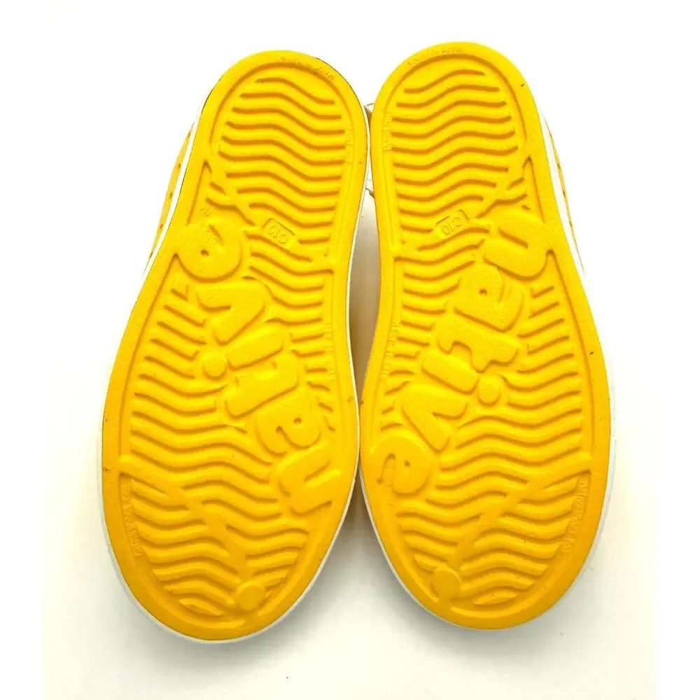 NEW! Native Jefferson Child Shoes - Crayon Yellow/Shell White - c10 (toddler 10)